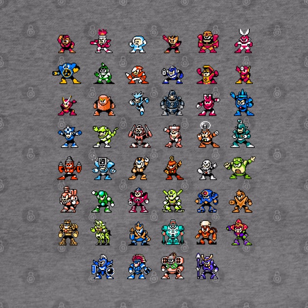 Mega-Man 1-6 Robot Masters by allysontx